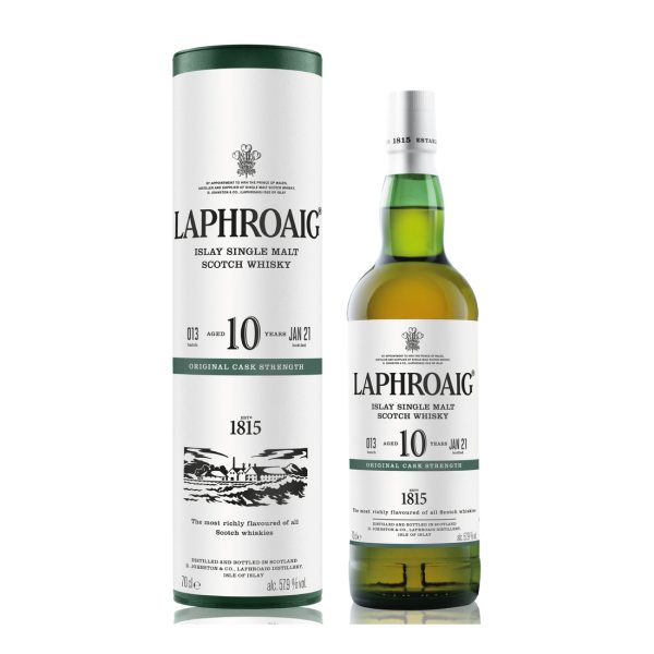 Single malt Laphroaig 10 y.o. cask strength batch 015