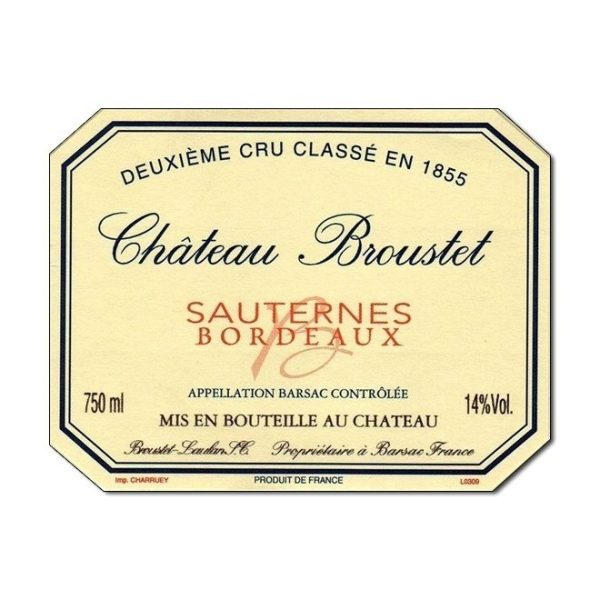 Chateau Broustet 2eme Cru Classe, Sauternes